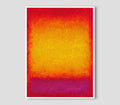 Original Abstract Acrylic Painting, Red Yellow Wall Art (11.8 x 15.7 inch)