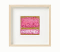 Original Pink Abstract Landscape Painting, Modern Acrylic Art (5.1"x5.1")