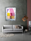 Small Abstract House Painting, Original Acrylic on Paper (30 x 40 cm)