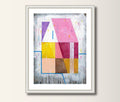 Small Abstract House Painting, Original Acrylic on Paper (30 x 40 cm)