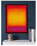 Original Abstract Acrylic Painting, Red Yellow Wall Art (11.8 x 15.7 inch)
