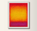 Original Abstract Acrylic Painting, Red Yellow Wall Art (11.8 x 15.7 inch)