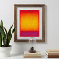 Original Abstract Acrylic Painting, Red Yellow Wall Art (11.8 x 15.7 inch)