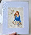 Aquarell Original Malerei Handgefertigtes Büttenpapier Original  Aquarell Malerei FINE ART , Illustration,
