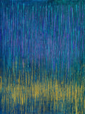 Original Abstract Painting, golden rain, Landscape Abstract, Modern Wall Art, Living Room Decor, Kitchen Decor
