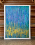 Original Abstract Painting, golden rain, Landscape Abstract, Modern Wall Art, Living Room Decor, Kitchen Decor