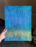 Original Abstract Painting, golden rain, Landscape Abstract, Modern Wall Art, Living Room Decor, Kitchen Decor