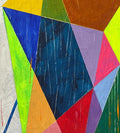 Diamond Abstract Acrylic Painting on Paper, Original Art (30x40cm)