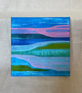Colorful Evening Abstract Painting, Modern Canvas Artwork (8x8 inch)