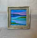Colorful Evening Abstract Painting, Modern Canvas Artwork (8x8 inch)