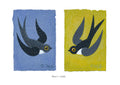 Vogel Minimalistische Malerei Original Malerei auf Aquarellpapier Kinderzimmer Wandkunst Christmas gift