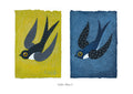 Vogel Minimalistische Malerei Original Malerei auf Aquarellpapier Kinderzimmer Wandkunst Christmas gift