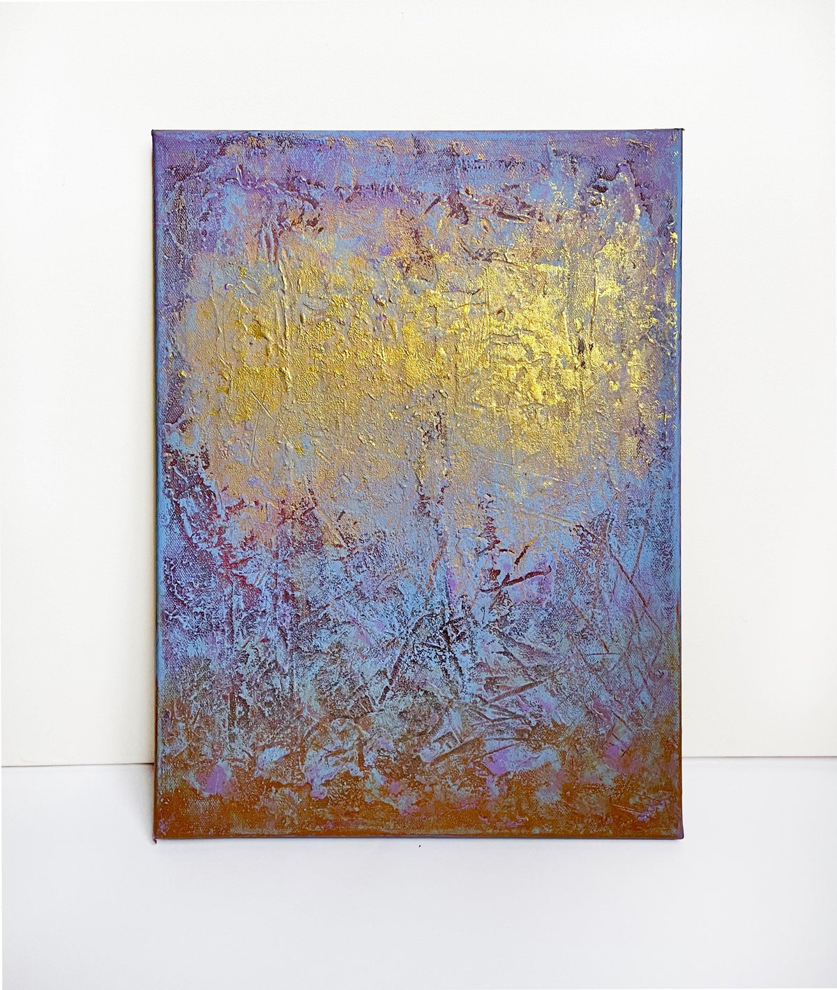 Original Abstract Acrylic Painting, Textured Wall Art 11.8” x 15.7”