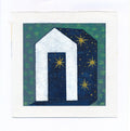Abstract House Acrylic Painting on Canvas, 13x13 cm