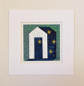 Abstract House Acrylic Painting on Canvas, 13x13 cm