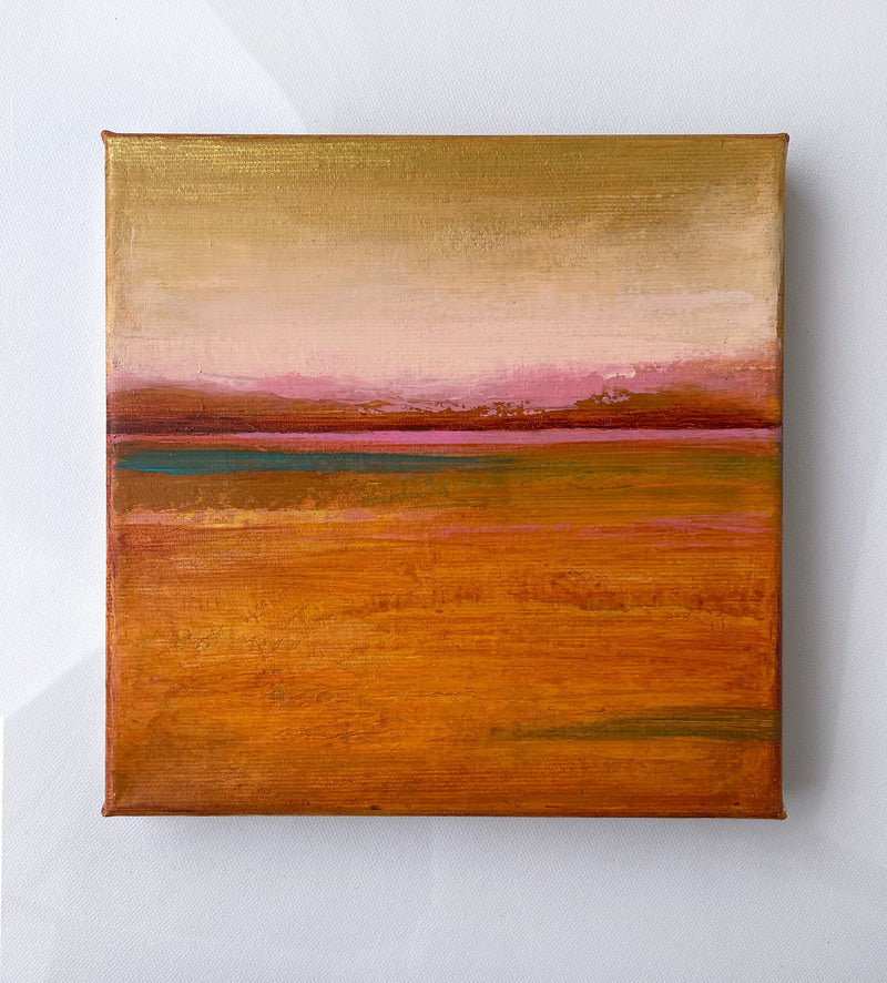 Original Abstract Landscape Painting, Acrylic on Canvas (20x20cm)