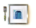 Small House Acrylic Painting on Canvas, Abstract Landscape (13 x 13 cm)