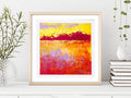 Acrylic Painting on Canvas small Abstract Landscape 10 х 10cm Original Acryl Painting Art