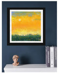 Original Acrylic Landscape Painting, Small Canvas Art (5x5 inch)