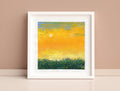 Original Acrylic Landscape Painting, Small Canvas Art (5x5 inch)