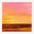 Original Acrylic painting on canvas small Abstract Landscape 10 х 10cm,  Acryl Painting