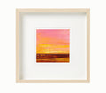 Original Acrylic painting on canvas small Abstract Landscape 10 х 10cm,  Acryl Painting