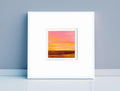 Original Acrylic painting on canvas small Abstract Landscape 10 х 10cm,  Acryl Painting