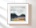 Original Abstract Landscape Painting, Small Acrylic Art, 5.1x5.1"