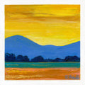 Small landscape Original Acrylic Painting on Canvas  Abstract . New 2025