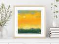 Original Acrylic Landscape Painting, Small Canvas Art (5x5 inch)