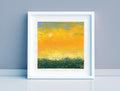 Original Acrylic Landscape Painting, Small Canvas Art (5x5 inch)