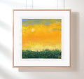 Original Acrylic Landscape Painting, Small Canvas Art (5x5 inch)