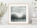 Original Abstract Landscape Acrylic Painting, Monochrome Forest Art