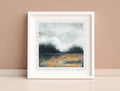 Original Abstract Landscape Painting, Small Acrylic Art, 5.1x5.1"