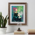 Zwei Frauen Portrait Original Acryl Gemälde von Rita Wolff Original auf Papier