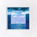 Original Abstract Acrylic Painting, Seascape Canvas Art (13x13 cm)