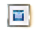 Original Abstract Acrylic Painting, Seascape Canvas Art (13x13 cm)