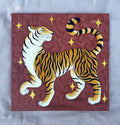 Tiger Acryl auf Leinwand  Malerei Original Kunst 50 x 50cm, Wandkunst  Kunst Original Acrylbild Kunstwerk Bunte Malerei