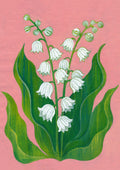Maiglöckchen Druck Poster Fine Art Print Blume A4 Kunstposter Malerei  Wohndekoration