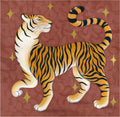 Tiger Acryl auf Leinwand  Malerei Original Kunst 50 x 50cm, Wandkunst  Kunst Original Acrylbild Kunstwerk Bunte Malerei