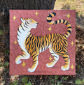 Tiger Acryl auf Leinwand  Malerei Original Kunst 50 x 50cm, Wandkunst  Kunst Original Acrylbild Kunstwerk Bunte Malerei