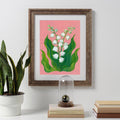 Maiglöckchen Druck Poster Fine Art Print Blume A4 Kunstposter Malerei  Wohndekoration