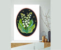 Maiglöckchen Druck Poster Fine Art Print Blume A4 Kunstposter Malerei  Wohndekoration