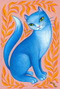 Art Print, Katze, Posrer, Druck, Print von Original Acrylbild, Kunstposter, A4