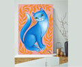 Art Print, Katze, Posrer, Druck, Print von Original Acrylbild, Kunstposter, A4
