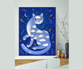 Art Print, Katze, Posrer, Druck, Print von Original Acrylbild, Kunstposter, A4