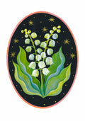 Maiglöckchen Druck Poster Fine Art Print Blume A4 Kunstposter Malerei  Wohndekoration