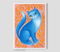 Art Print, Katze, Posrer, Druck, Print von Original Acrylbild, Kunstposter, A4