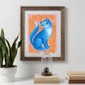 Art Print, Katze, Posrer, Druck, Print von Original Acrylbild, Kunstposter, A4