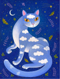 Art Print, Katze, Posrer, Druck, Print von Original Acrylbild, Kunstposter, A4